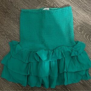 Olivaceous Green Ruffle Skirt size M